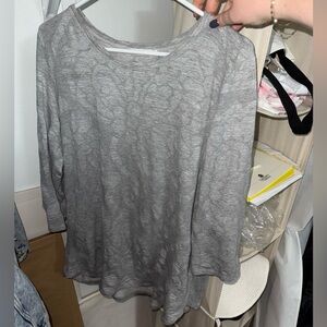 Leggiadro Grey Patterned Top